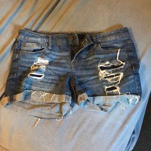 Ripped Jean Shorts